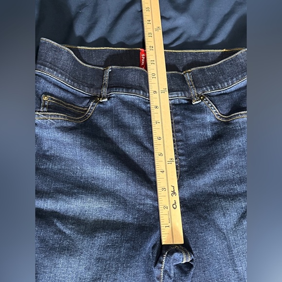 Spanx Ankle Skinny Jeans Midnight Shade Denim Pull-on 20342R sz Medium - Picture 10 of 12